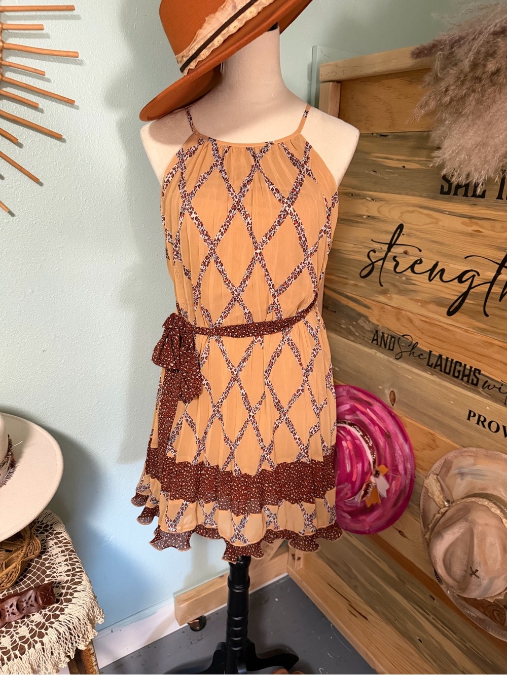 YA Los Angeles Patterned Tiered Dress